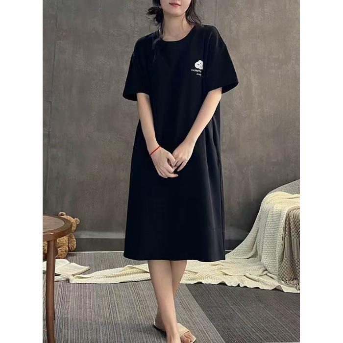 Summer Korean-style Short-sleeved T-shirt Dress, Home Nightgown, Long Over-the-knee Long Dress, Loose Large-sized Fashionable and Individual Dress 4XL чорний
Summer Korean-style Short-sleeved T-shirt Dress, Home Nightgown, Long Over-the-knee Long Dress, Loose Large-sized Fashionable and Individual Dress 4XL чорний