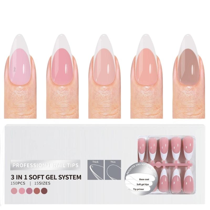 150 Pieces French Manicure Press On Nail Pre Primed and Ready to Use Acrylic Artificial Nail for Effortless Nail Design
150 Pieces French Manicure Press On Nail Pre Primed and Ready to Use Acrylic Artificial Nail for Effortless Nail Design
