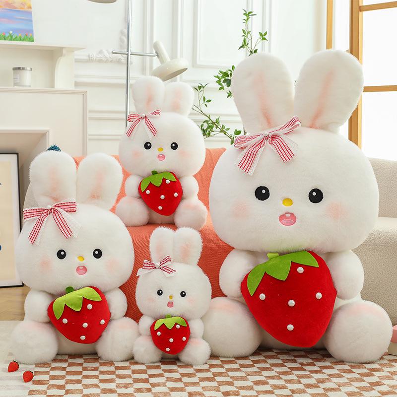 Adorable Strawberry-Holding Rabbit Plush Toy - Soothing Sleep Stuffed Animal Rag Doll for Girls Birthdays 40cm - 0.43kg
Adorable Strawberry-Holding Rabbit Plush Toy - Soothing Sleep Stuffed Animal Rag Doll for Girls Birthdays 40cm - 0.43kg