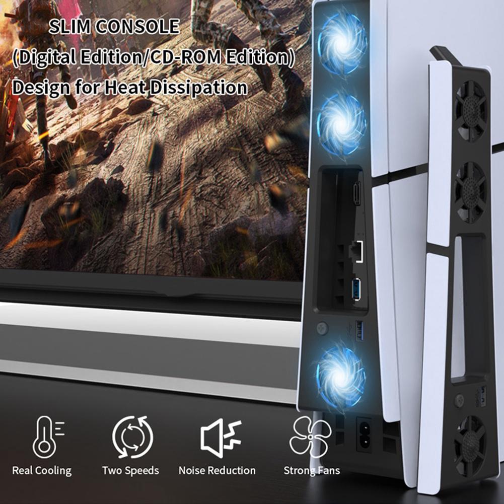 ABNR Gaming Cooler Fan Efficient Cooling System With LED Light Noise Reduction For PS5 Slim Cooling Fan And Digital Console
ABNR Gaming Cooler Fan Efficient Cooling System With LED Light Noise Reduction For PS5 Slim Cooling Fan And Digital Console