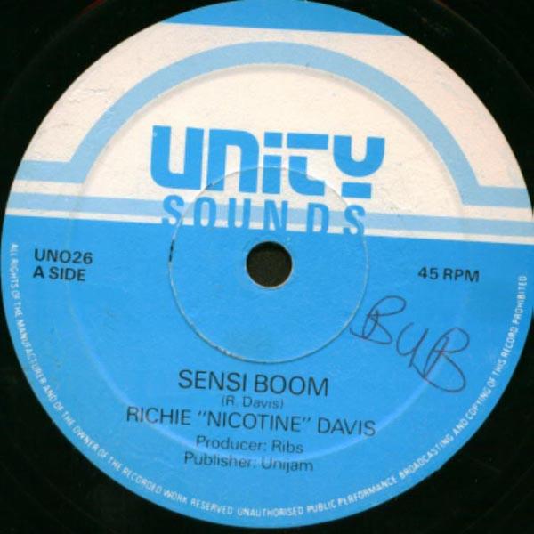12inch Record RICHIE DAVIS - Sensi Boom / Talk About We UN028 Unity Sounds 1986 UK Reggae, Ska & Dub Used
12inch Record RICHIE DAVIS - Sensi Boom / Talk About We UN028 Unity Sounds 1986 UK Reggae, Ska & Dub Used