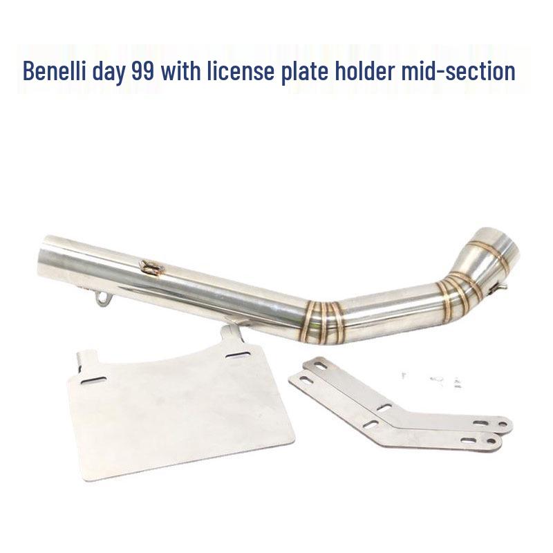 Средняя секция выхлопной трубы Benelli TNT899 с кронштейном номерного знака для модификации мотоцикла 00