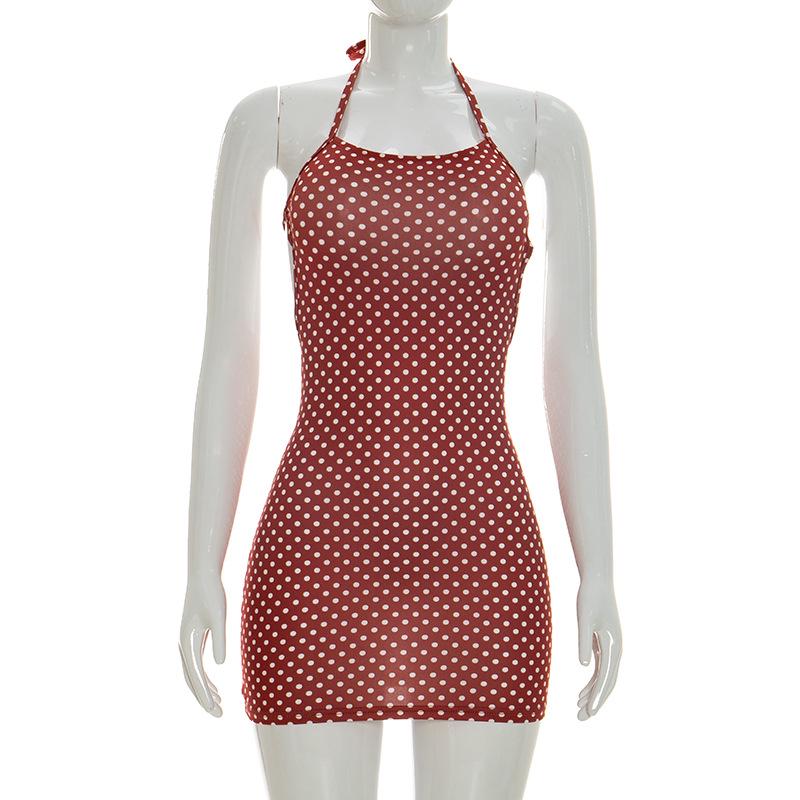 Polka Dot Halter Backless Short Dress - Spring Sexy Style Large
Polka Dot Halter Backless Short Dress - Spring Sexy Style Large