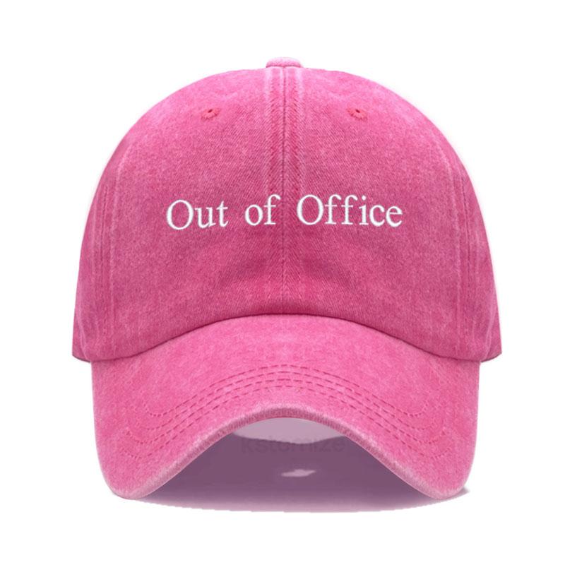 Out Of Office Embroidered Vintage Washed Baseball Cap Unisex Adjustable Casual Dad Hat Summer Sun Hat For Women Men
Out Of Office Embroidered Vintage Washed Baseball Cap Unisex Adjustable Casual Dad Hat Summer Sun Hat For Women Men