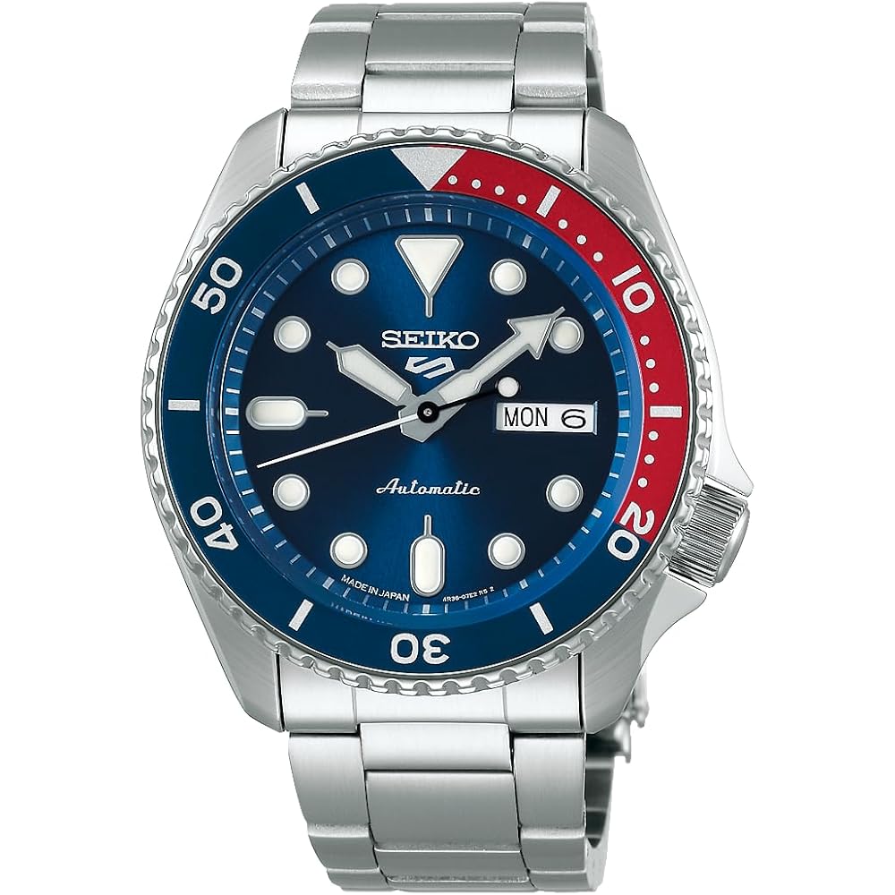 Seiko 5 Sports SBSA003 Men s Mechanical Automatic Watch Blue Dial Blue Red Bezel Stainless Steel Calendar
Seiko 5 Sports SBSA003 Men s Mechanical Automatic Watch Blue Dial Blue Red Bezel Stainless Steel Calendar