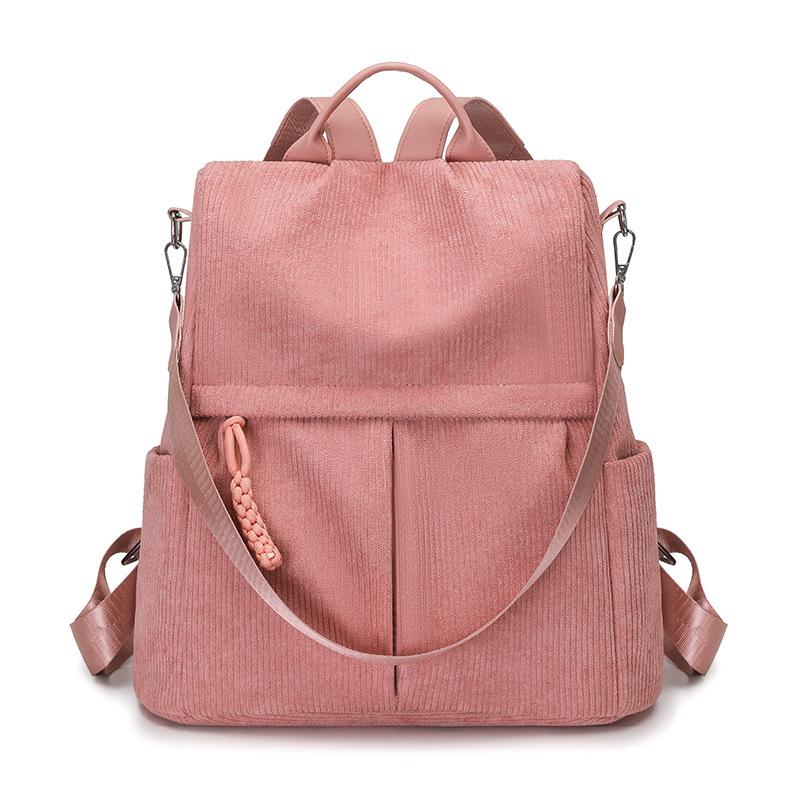 Corduroy Backpack Student Schoolbag Outdoor Large Capacity Backpack
Corduroy Backpack Student Schoolbag Outdoor Large Capacity Backpack