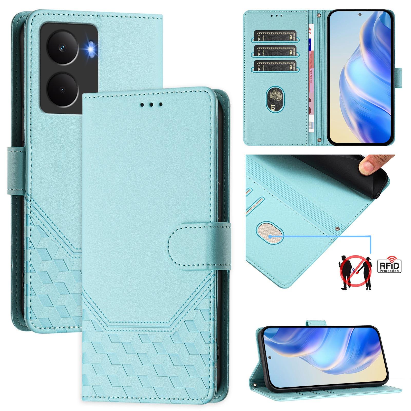 For Realme 14 5G/Realme Neo7x 5G/Realme P3 5G Case Imprinted Honeycomb RFID Blocking Leather Phone Cover with Strap Dark Purple
For Realme 14 5G/Realme Neo7x 5G/Realme P3 5G Case Imprinted Honeycomb RFID Blocking Leather Phone Cover with Strap Dark Purple