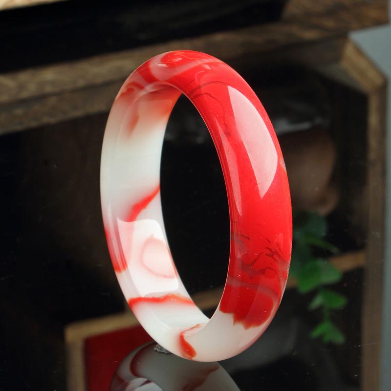Outer Mongolia Chicken Blood Red Women s Bracelet with Floating Flowers Chicken Blood Jade 58mm
Outer Mongolia Chicken Blood Red Women s Bracelet with Floating Flowers Chicken Blood Jade 58mm