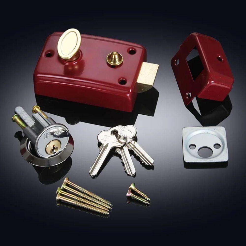 Nostalgic Red Door Lock Universal Indoor Mortise Lock Strong Deadbolt Heavy-Duty Door червоний
Nostalgic Red Door Lock Universal Indoor Mortise Lock Strong Deadbolt Heavy-Duty Door червоний