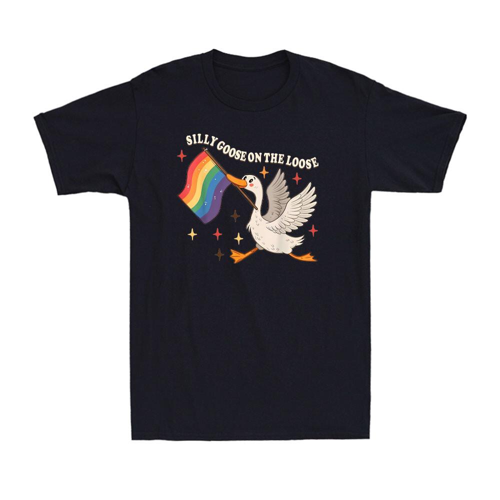 Silly-Goose LGBT Gay Pride Month On-The-Loose Rainbow Flag Unisex T-Shirt Unisex T-Shirt XXXXL
Silly-Goose LGBT Gay Pride Month On-The-Loose Rainbow Flag Unisex T-Shirt Unisex T-Shirt XXXXL
