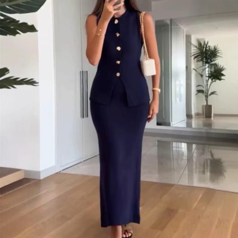 2025 Summer Women s Solid Color Sleeveless Top & Slim Fit Skirt Set Medium темно-синий
2025 Summer Women s Solid Color Sleeveless Top & Slim Fit Skirt Set Medium темно-синий