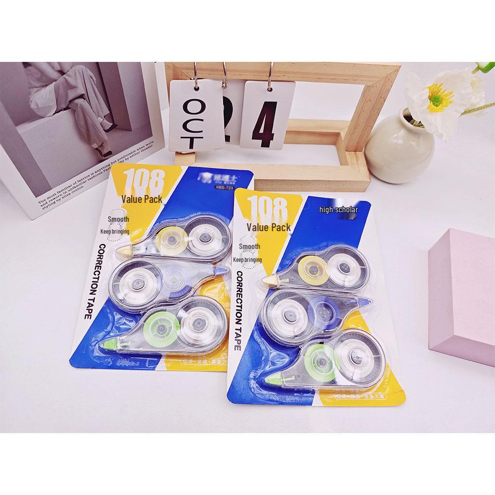 Bairuida Correction Tape Value Pack: Large Capacity, Transparent, Portable, Student Stationery 5mm*18m, 24 packs per box
Bairuida Correction Tape Value Pack: Large Capacity, Transparent, Portable, Student Stationery 5mm*18m, 24 packs per box