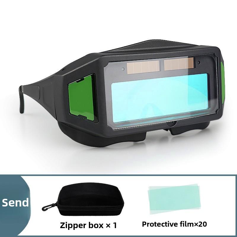 Auto Dimming Color-changing Welding Goggles Soldering Glasses Argon Arc Anti-glare Glasses With Zipper Box &20 protective lenses
Auto Dimming Color-changing Welding Goggles Soldering Glasses Argon Arc Anti-glare Glasses With Zipper Box &20 protective lenses