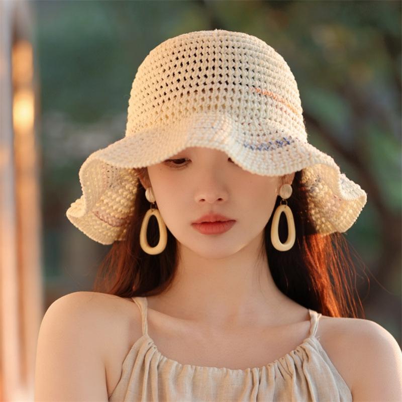 Летняя женская шляпа с большими полями от солнца, волнистая вязаная шляпа-ведро, козырек для пляжа one size белый
Летняя женская шляпа с большими полями от солнца, волнистая вязаная шляпа-ведро, козырек для пляжа one size белый