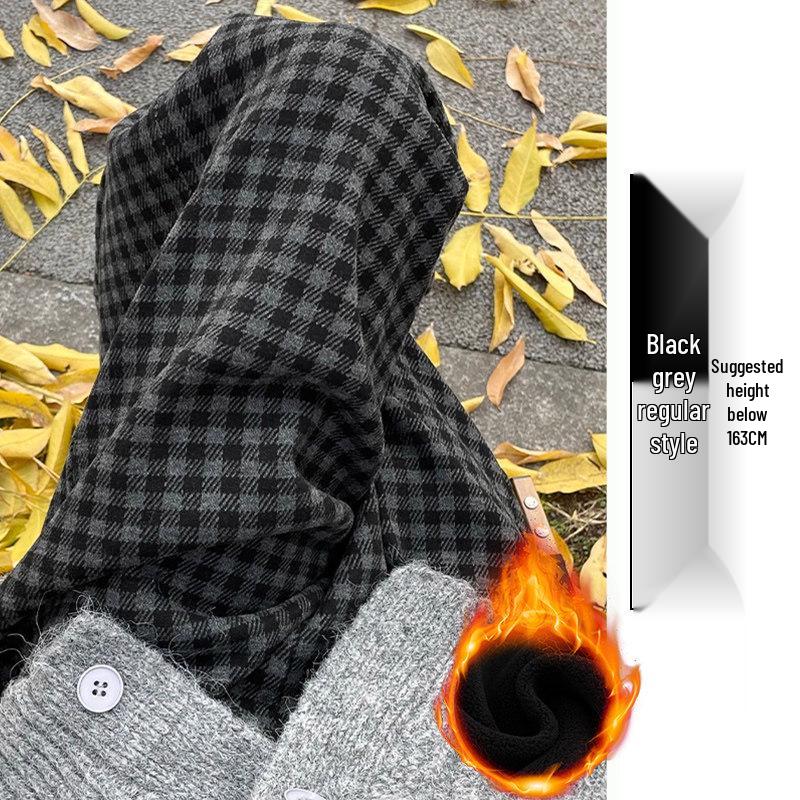 Women s 2025 Winter High-Waisted Gray Flannel Plaid Pants: Japanese Style, Petite Woolen, Straight Wide-Leg. XL
Women s 2025 Winter High-Waisted Gray Flannel Plaid Pants: Japanese Style, Petite Woolen, Straight Wide-Leg. XL