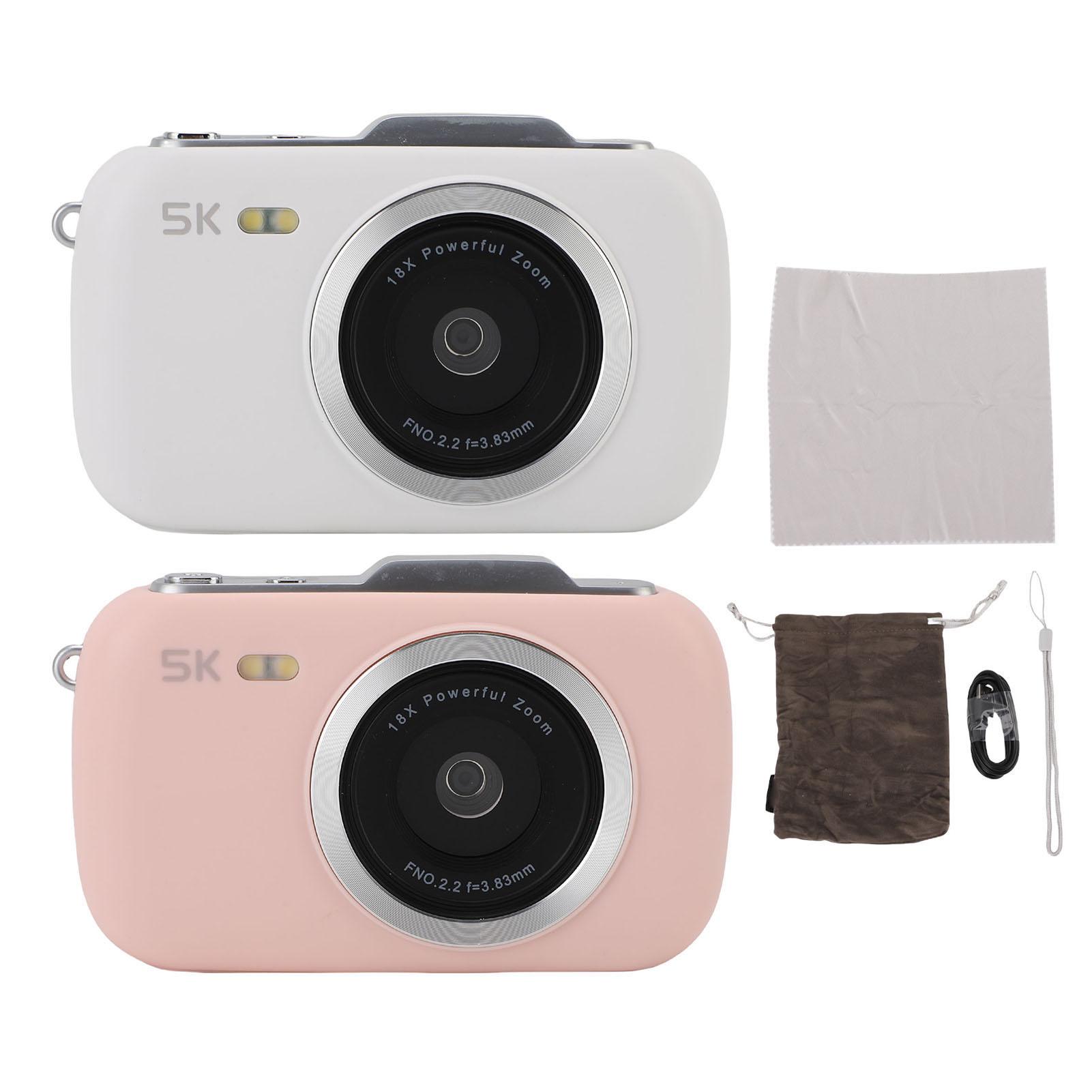 Digital Camera 80MP 5K 2.8inch Color Screen Portable 18x Digital Zoom Camera for Webcam Photography White
Digital Camera 80MP 5K 2.8inch Color Screen Portable 18x Digital Zoom Camera for Webcam Photography White
