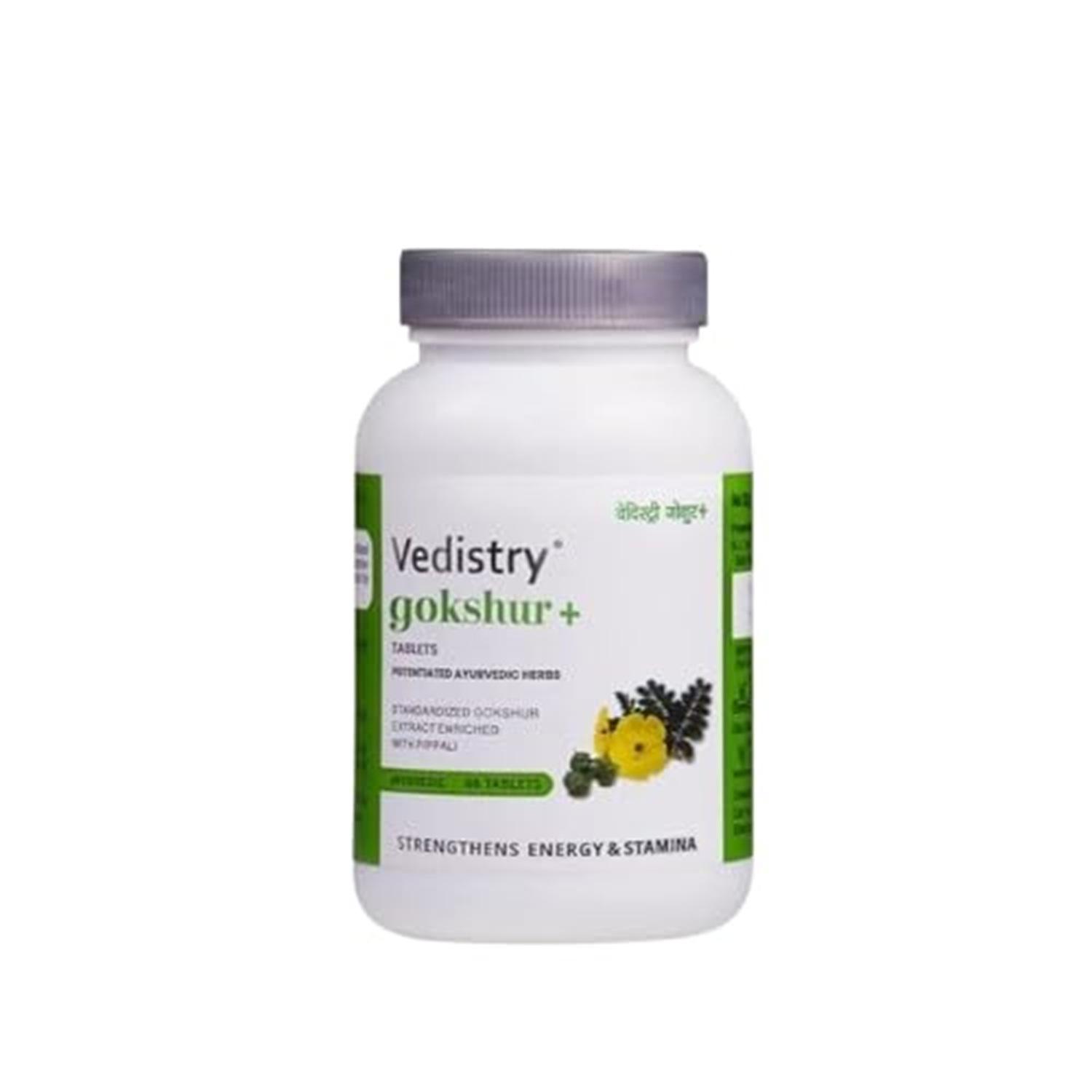 Vedistry Gokshur+ tablets | Promotes vigour & stamina | Strength Energy | Improves muscle mass and strength | 60 tablets | Pack of 2
Vedistry Gokshur+ tablets | Promotes vigour & stamina | Strength Energy | Improves muscle mass and strength | 60 tablets | Pack of 2