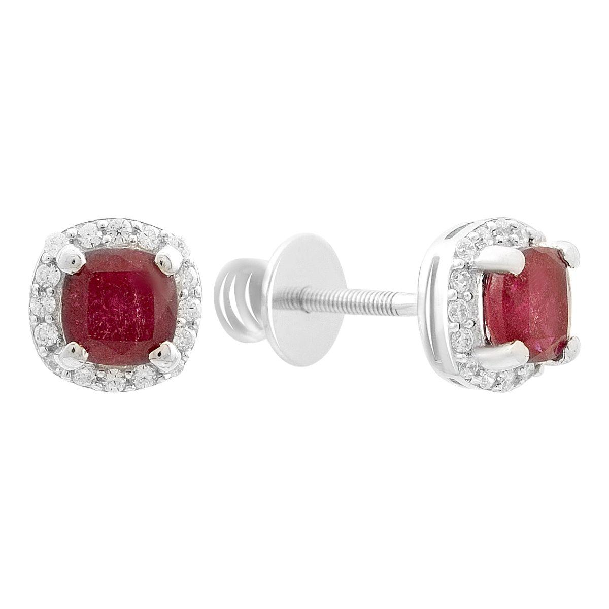 Silver earrings with a natural ruby 2.146ct, cubic zirconia (2205180) rubine червоний колір
Silver earrings with a natural ruby 2.146ct, cubic zirconia (2205180) rubine червоний колір