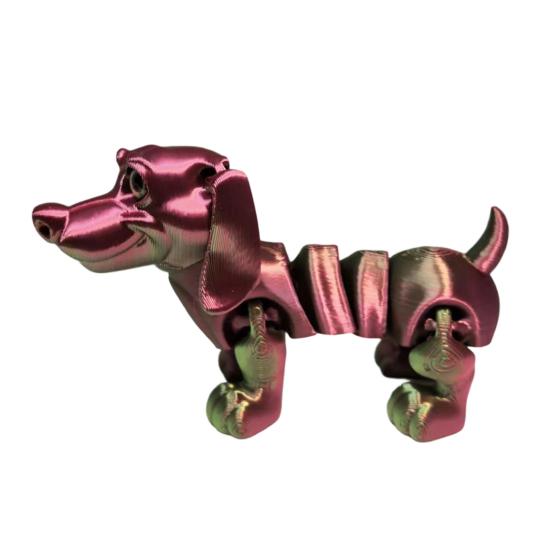 3D Printed Toys Dog Ornament Full-Joint Flexible Dachshund Shape Figurine Stress Relief Toy Metallic Texture Desktop Decoration
3D Printed Toys Dog Ornament Full-Joint Flexible Dachshund Shape Figurine Stress Relief Toy Metallic Texture Desktop Decoration