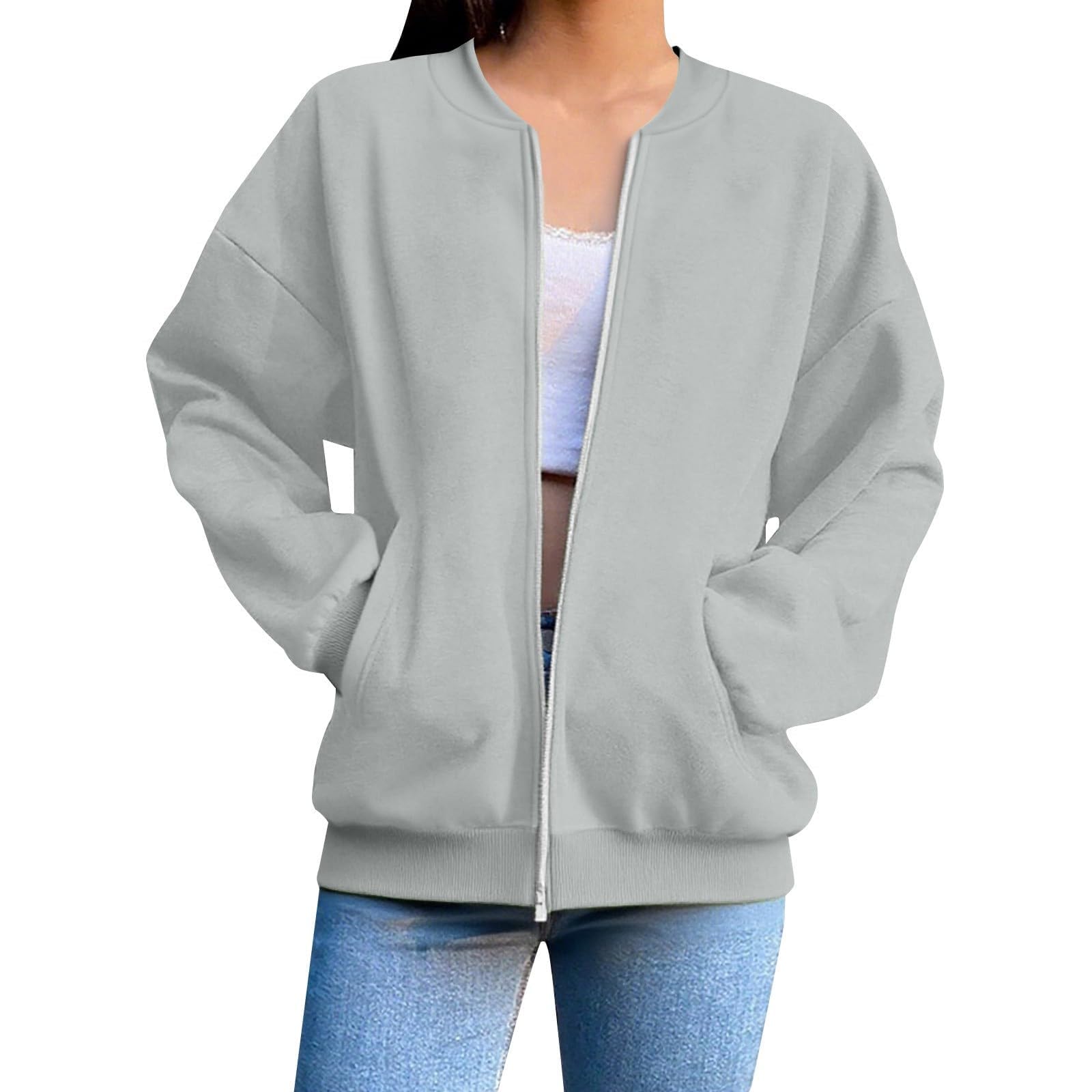 Женская модная куртка на молнии с длинными рукавами свободного кроя XL тёмно-синий
Женская модная куртка на молнии с длинными рукавами свободного кроя XL тёмно-синий