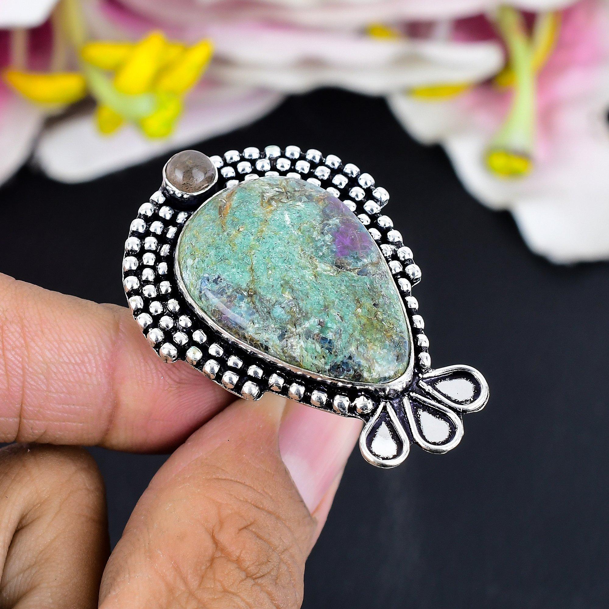 Ruby Fuchsite, Labradorite Gemstone 925 Sterling Silver Jewelry Ring Size 8 KG-1683
Ruby Fuchsite, Labradorite Gemstone 925 Sterling Silver Jewelry Ring Size 8 KG-1683