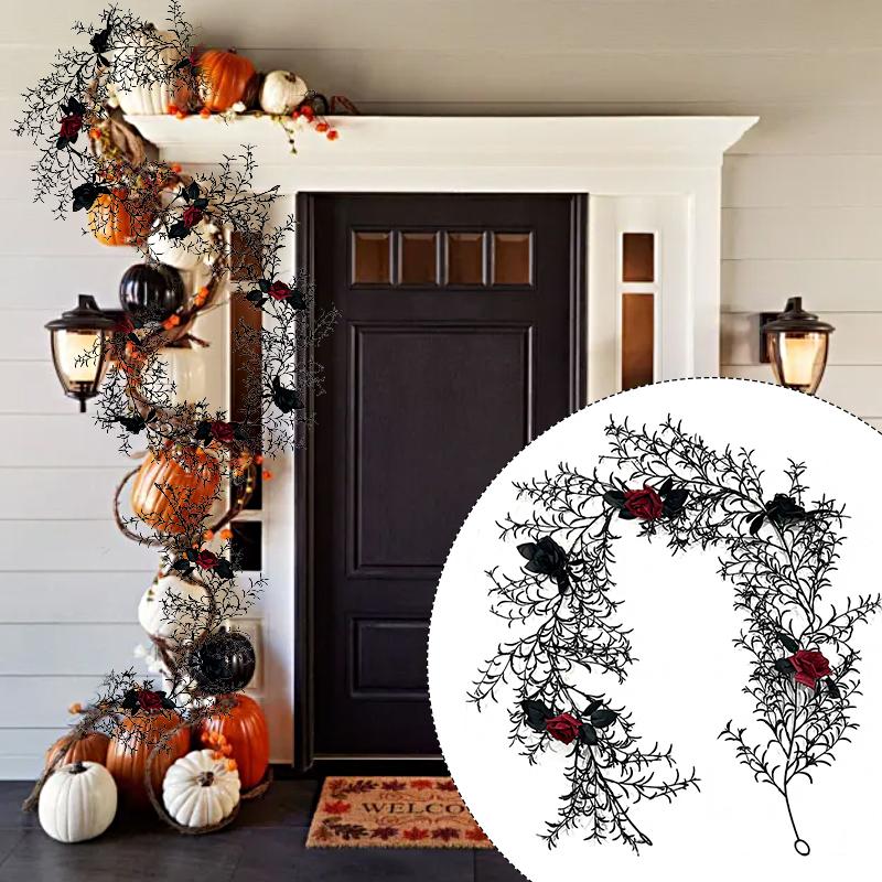 Halloween Simulated Rose Ornament Simulated Vine Home Garden Hangings Ornament Plastics Party Silk Flower Decoration 180cm
Halloween Simulated Rose Ornament Simulated Vine Home Garden Hangings Ornament Plastics Party Silk Flower Decoration 180cm