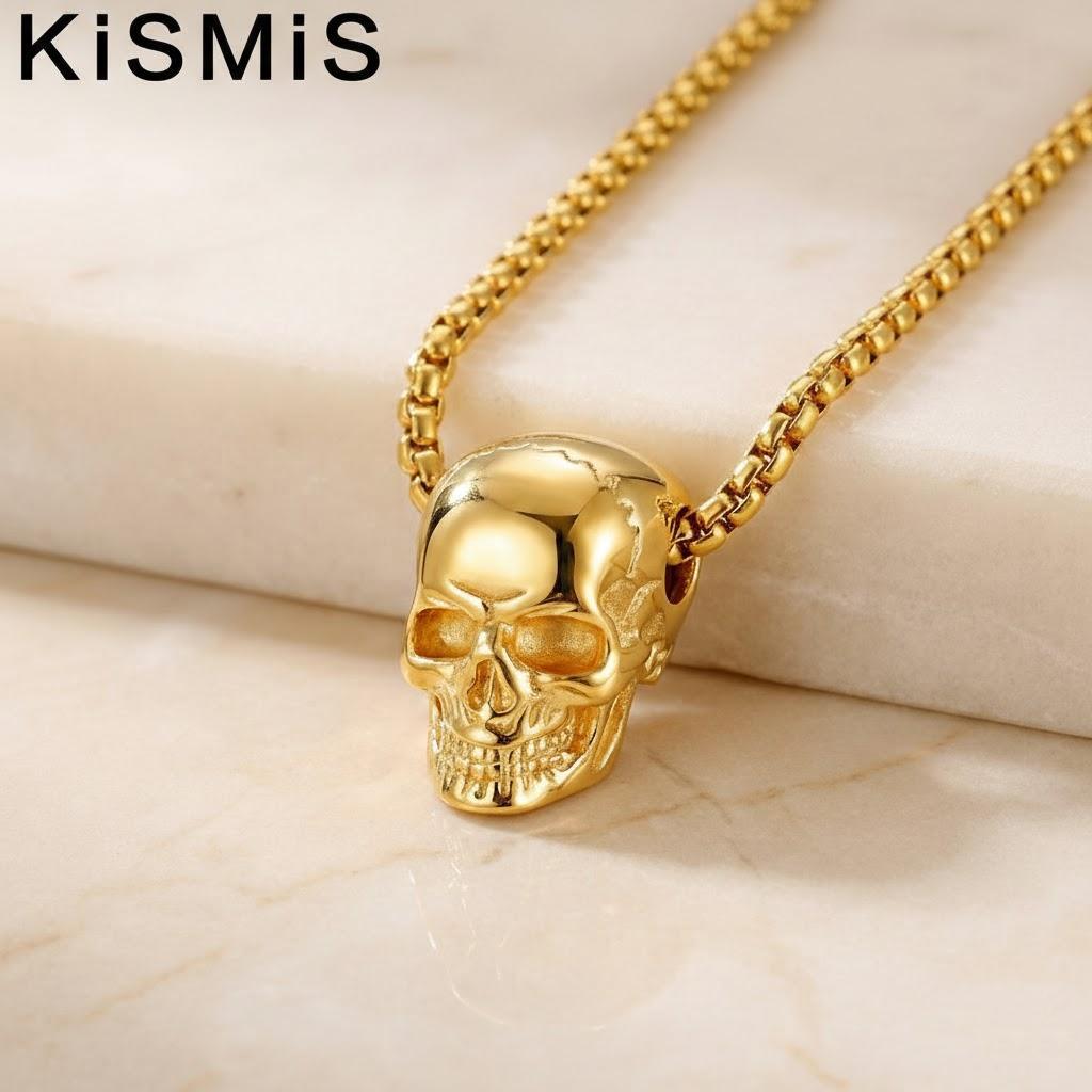 Stainless Steel Gothic Skull Pendant Necklace Men Women Halloween Costume Jewelry Gift Gold Silver Black Plated Chain золотий
Stainless Steel Gothic Skull Pendant Necklace Men Women Halloween Costume Jewelry Gift Gold Silver Black Plated Chain золотий