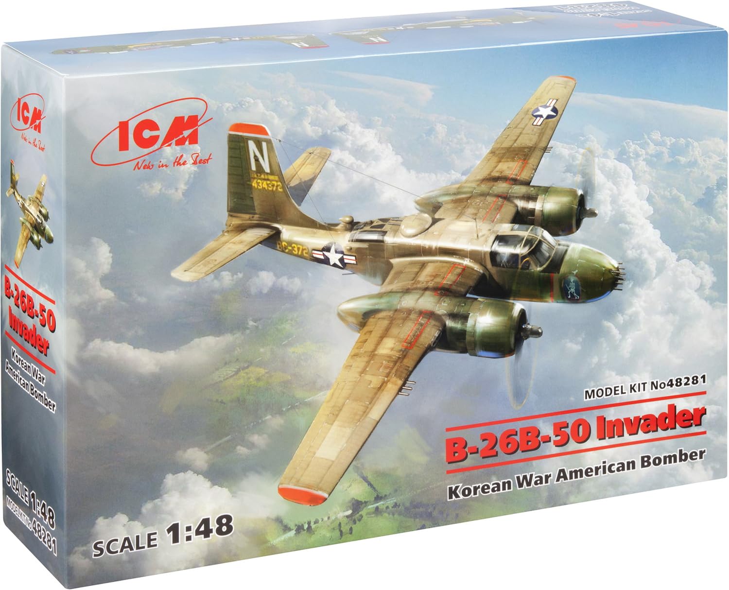 ICM 1/48 scale US Air Force B-26B-50 Invader Korean War plastic model kit 48281
ICM 1/48 scale US Air Force B-26B-50 Invader Korean War plastic model kit 48281