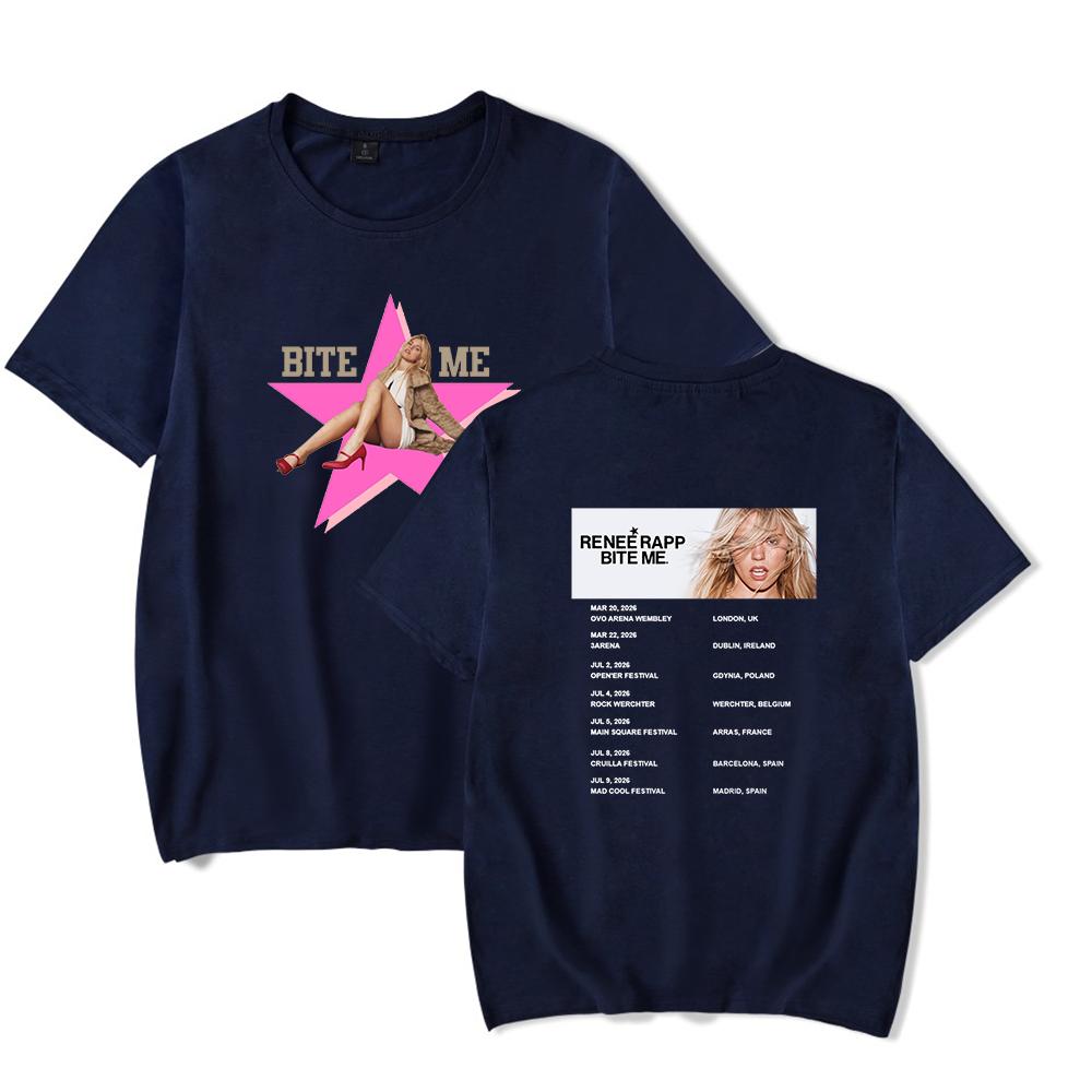 Reneé Rapp BITE ME TOUR Merch Tshirt 2026 tour Merch Cool Print Tops for Unisex and Women Streetwear 4XL
Reneé Rapp BITE ME TOUR Merch Tshirt 2026 tour Merch Cool Print Tops for Unisex and Women Streetwear 4XL