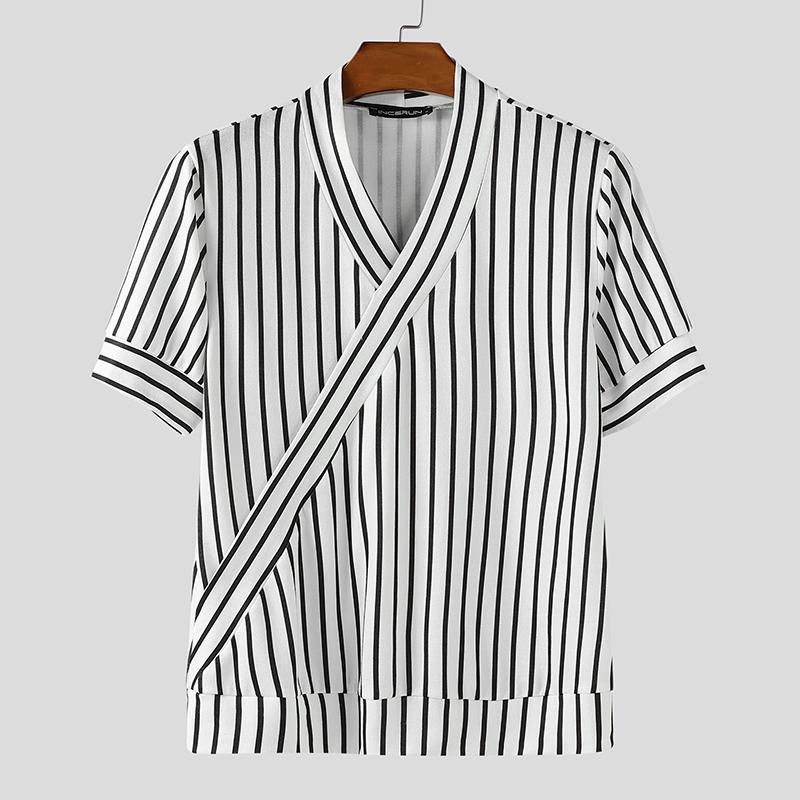 INCERUN Летние мужские футболки с V-образным вырезом, коротким рукавом, полосатым принтом спереди, повседневные 5XL белый
INCERUN Летние мужские футболки с V-образным вырезом, коротким рукавом, полосатым принтом спереди, повседневные 5XL белый