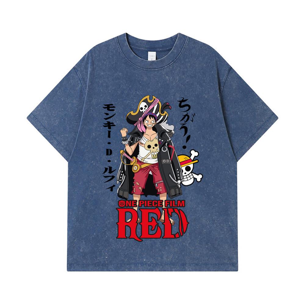 275 GSM Washed T-shirts 100% Cotton One Piece V79 Luffy Film Red Print Unisex Heavy Cotton T Shirt 2XL королівський синій колір
275 GSM Washed T-shirts 100% Cotton One Piece V79 Luffy Film Red Print Unisex Heavy Cotton T Shirt 2XL королівський синій колір
