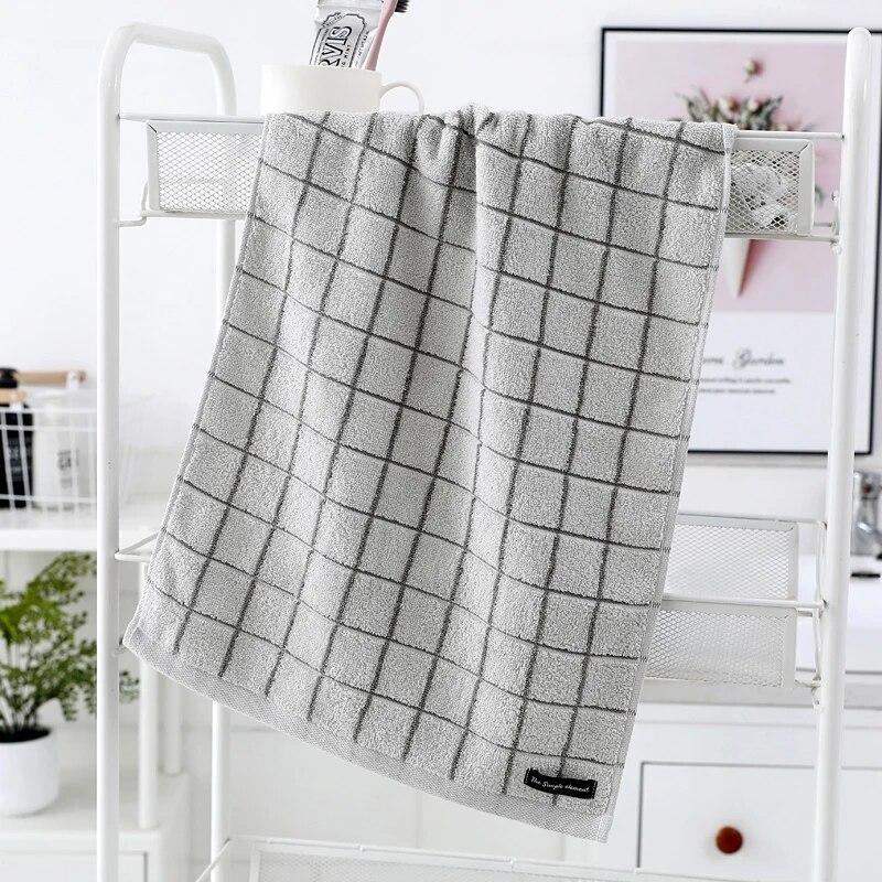 Банное полотенце из 100% чистого хлопка, пляжное полотенце, быстросохнущее, тренажерный зал для путешествий, виды спорта на природе, утолщенное полотенце, полотенце для мытья лица 74*33cm темно серый