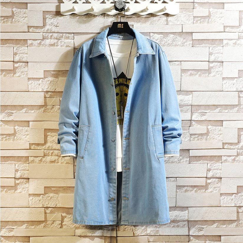 Spring Men Denim Jacket Men Loose Mid-Length Denim Casual Coat Male Turn-Down Collar Trenchcoat Korean Fashion Outerwear XS синій
Spring Men Denim Jacket Men Loose Mid-Length Denim Casual Coat Male Turn-Down Collar Trenchcoat Korean Fashion Outerwear XS синій