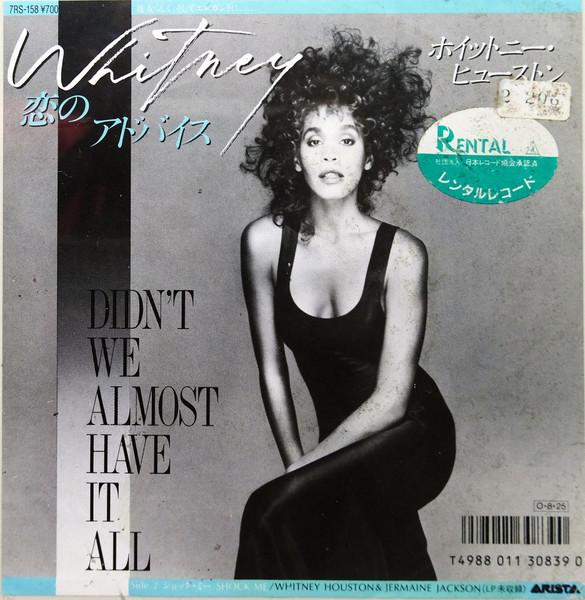 7inch Record WHITNEY HOUSTON - Didn t We Almost Have It All = Love 7RS158 Arista 1987 Japan Soul/Funk Used
7inch Record WHITNEY HOUSTON - Didn t We Almost Have It All = Love 7RS158 Arista 1987 Japan Soul/Funk Used