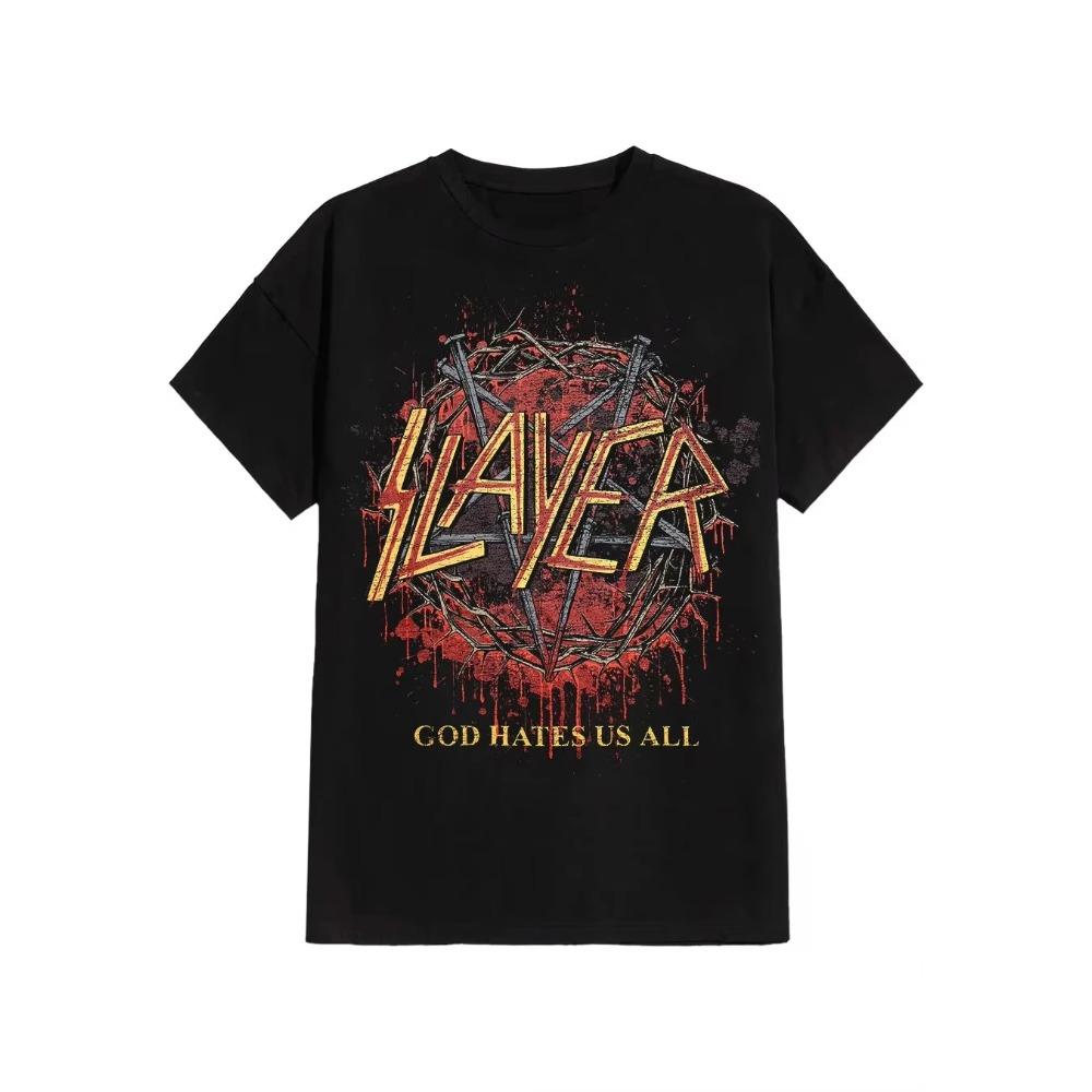 Slayer God Hates Us All T-Shirt Peripheral Pattern Printing Summer Luxury Brand Cotton Men s and Women s T-Shirts S
Slayer God Hates Us All T-Shirt Peripheral Pattern Printing Summer Luxury Brand Cotton Men s and Women s T-Shirts S
