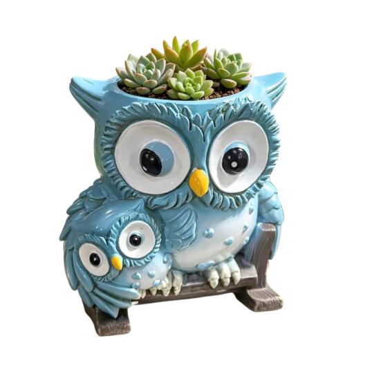 Cute Owl Planter Small Rocking Chair Animal Flower Pots with Drainage Hole Resin Plant Container for Outdoor Indoor Plants синій
Cute Owl Planter Small Rocking Chair Animal Flower Pots with Drainage Hole Resin Plant Container for Outdoor Indoor Plants синій