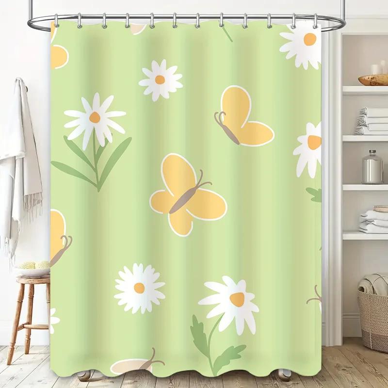 Green Shower Curtain With Butterfly Print Waterproof Fabric Decorative Bath Hanging Liner Home Decor Bathroom Accessories Small W60H190(CM)-1 Pcs
Green Shower Curtain With Butterfly Print Waterproof Fabric Decorative Bath Hanging Liner Home Decor Bathroom Accessories Small W60H190(CM)-1 Pcs