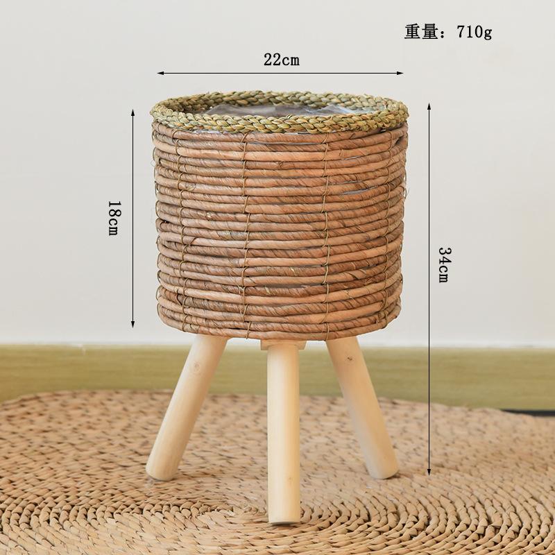 Rattan balcony plant decoration flower stand solid wood living room floor-to-ceiling straw weaving flower potted plant bamboo weaving shelf Banana rope horizontal woven flower stand small
Rattan balcony plant decoration flower stand solid wood living room floor-to-ceiling straw weaving flower potted plant bamboo weaving shelf Banana rope horizontal woven flower stand small