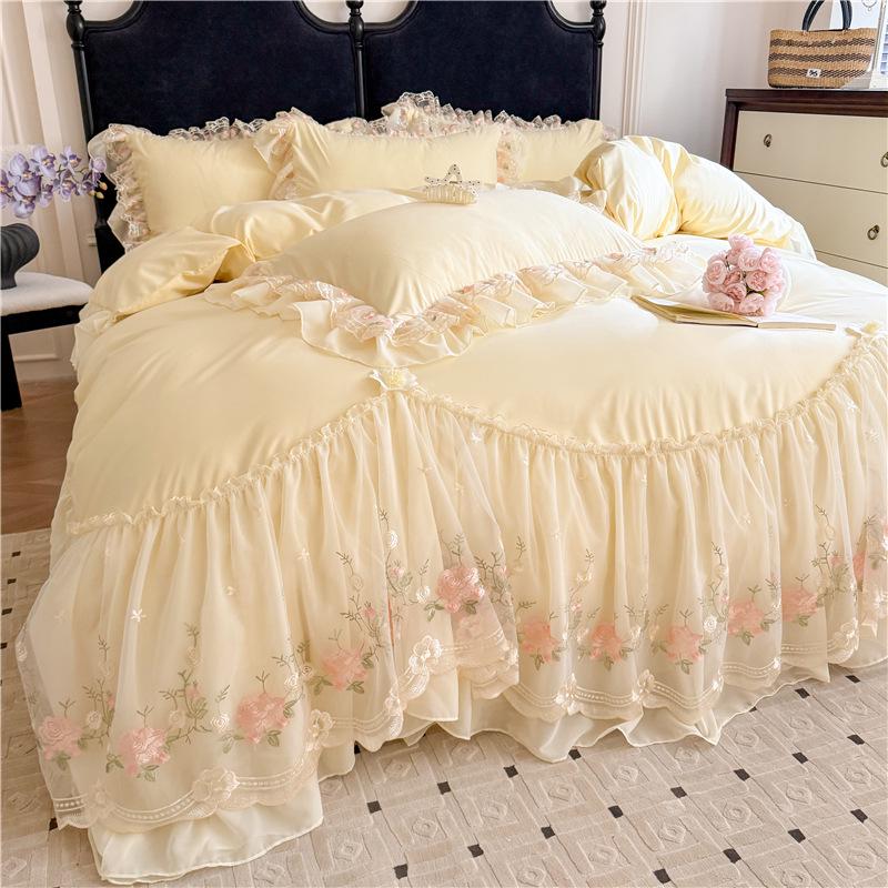 Постельный комплект из стираного хлопка в стиле французской принцессы 2025: Кружевное вышитое одеяло и простыни 1.5m Bed Skirt Set - Duvet 200x230cm
Постельный комплект из стираного хлопка в стиле французской принцессы 2025: Кружевное вышитое одеяло и простыни 1.5m Bed Skirt Set - Duvet 200x230cm