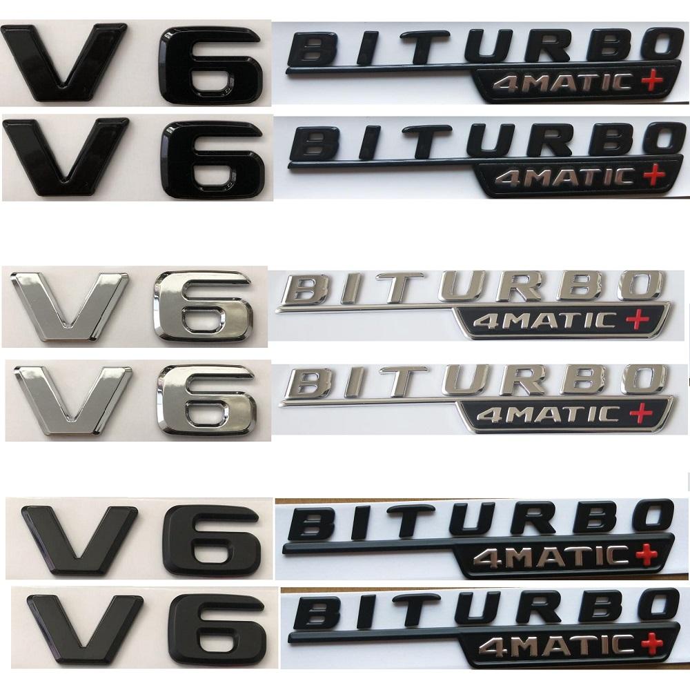 For Mercedes Benz AMG Flat Letters V6 BITURBO 4MATIC+ Both Fender Emblems Badges V 6 BITURBO4MATIC+ Symbols Nameplate 2pcs/pair 1 pair Gloss Black
For Mercedes Benz AMG Flat Letters V6 BITURBO 4MATIC+ Both Fender Emblems Badges V 6 BITURBO4MATIC+ Symbols Nameplate 2pcs/pair 1 pair Gloss Black