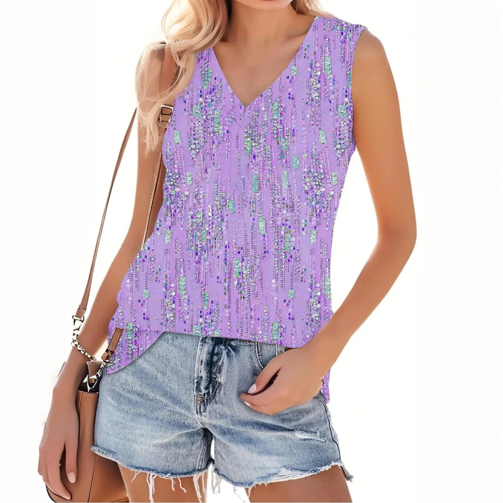 Женский модный повседневный летний жилет с V-образным вырезом и цветочным принтом XL фиолетовый
Женский модный повседневный летний жилет с V-образным вырезом и цветочным принтом XL фиолетовый