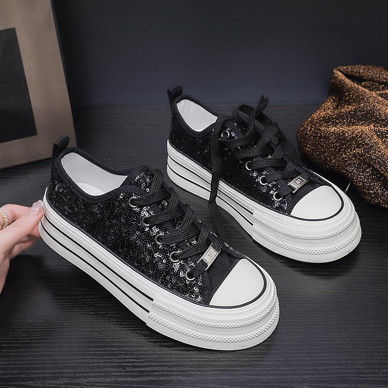 Fashion women s shoes sequined platform shoes women s spring new heightening casual shoes versatile student canvas shoes 35 чёрный
Fashion women s shoes sequined platform shoes women s spring new heightening casual shoes versatile student canvas shoes 35 чёрный