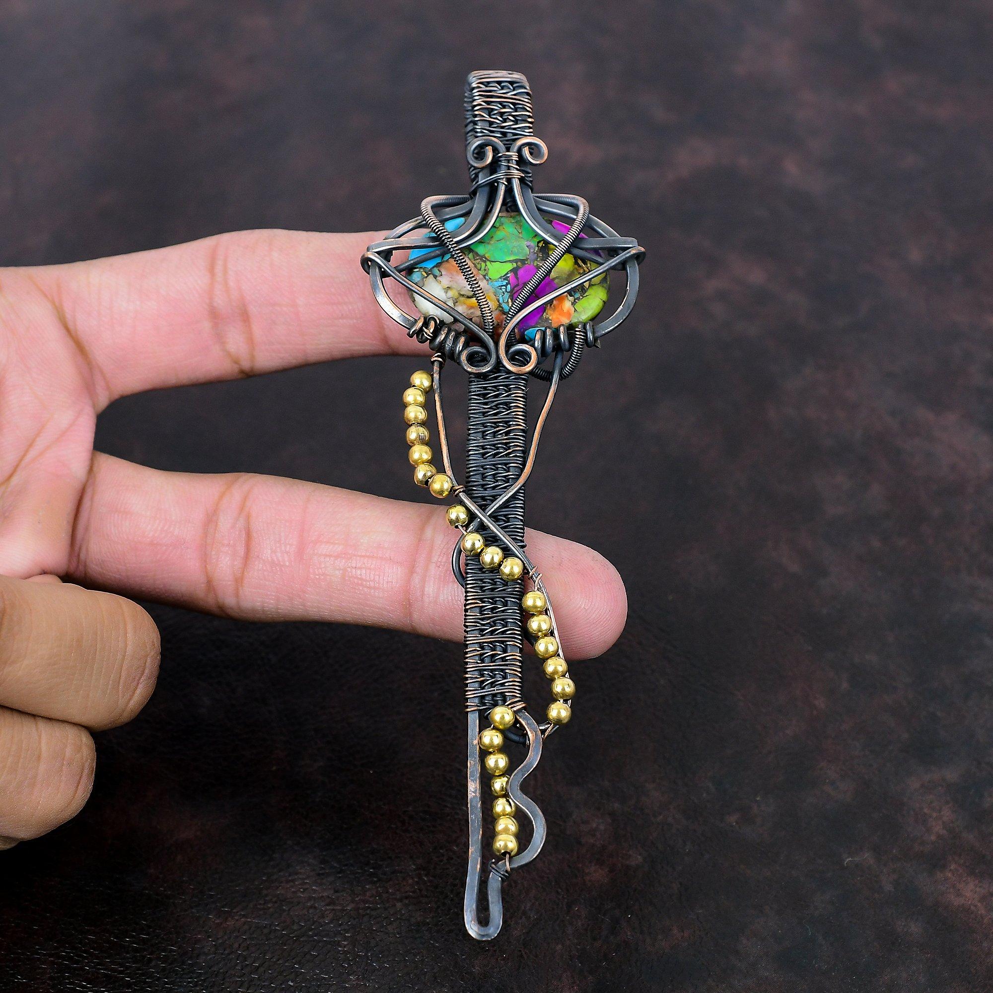 Fiesta Kingman Turquoise Pendant Multi Copper Turquoise Pendant Copper Wire Wrapped Pendant Handmade Gemstone Jewelry Key Pendant For Gift
Fiesta Kingman Turquoise Pendant Multi Copper Turquoise Pendant Copper Wire Wrapped Pendant Handmade Gemstone Jewelry Key Pendant For Gift