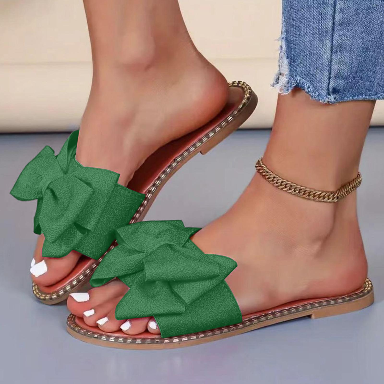 Women s Fashion Butterfly Festival Slippers Comfortable Flat Soled Outdoor Wear Light Cloth Comfty Casual Bowknot Sandals 37 зелений
Women s Fashion Butterfly Festival Slippers Comfortable Flat Soled Outdoor Wear Light Cloth Comfty Casual Bowknot Sandals 37 зелений