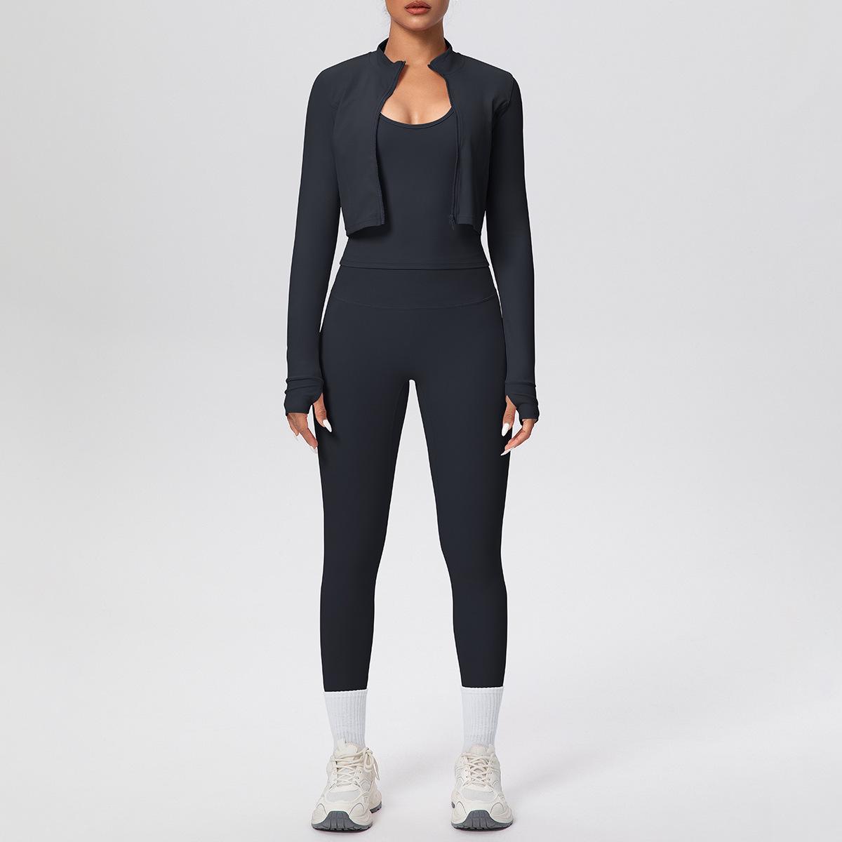 Elegant Crossback Zip-Up Jacket & Butt-Lifting High-Waist Yoga Pants Set S
Elegant Crossback Zip-Up Jacket & Butt-Lifting High-Waist Yoga Pants Set S