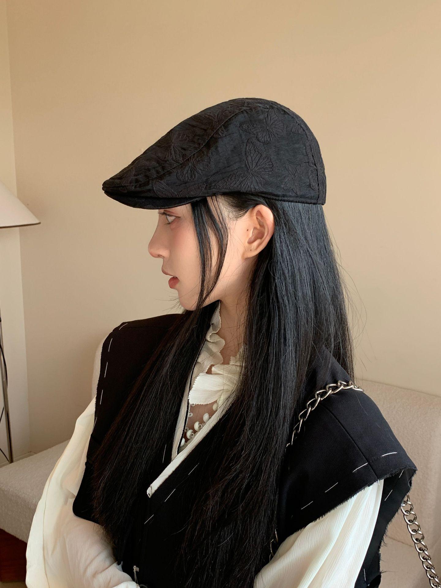 Butterfly Print Newsboy Cap, Sweet Vintage Beret for Women, Face Slimming Painter Hat, Spring Autumn Fashion 54-58CM-average size чорний
Butterfly Print Newsboy Cap, Sweet Vintage Beret for Women, Face Slimming Painter Hat, Spring Autumn Fashion 54-58CM-average size чорний