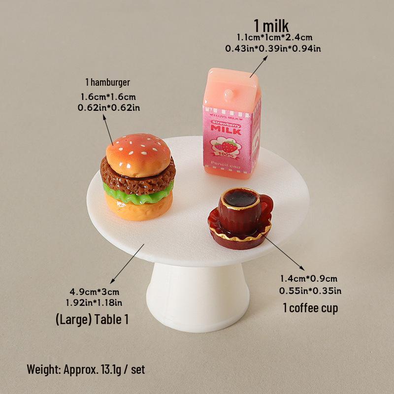 Mini Dollhouse Hamburger & Coffee Table Decoration Set
Mini Dollhouse Hamburger & Coffee Table Decoration Set