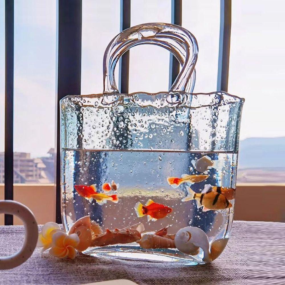 Handbag Shape Transparent Flower Vase Hydroponic Plants Hydroponic Flower Pot Home Office Decor прозорий
Handbag Shape Transparent Flower Vase Hydroponic Plants Hydroponic Flower Pot Home Office Decor прозорий