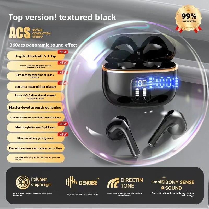 Bluetooth-гарнитура с креплением на ухо, стереофонический звук, вызов высокой четкости, шумоподавление, длительное время работы от аккумулятора чёрный
Bluetooth-гарнитура с креплением на ухо, стереофонический звук, вызов высокой четкости, шумоподавление, длительное время работы от аккумулятора чёрный