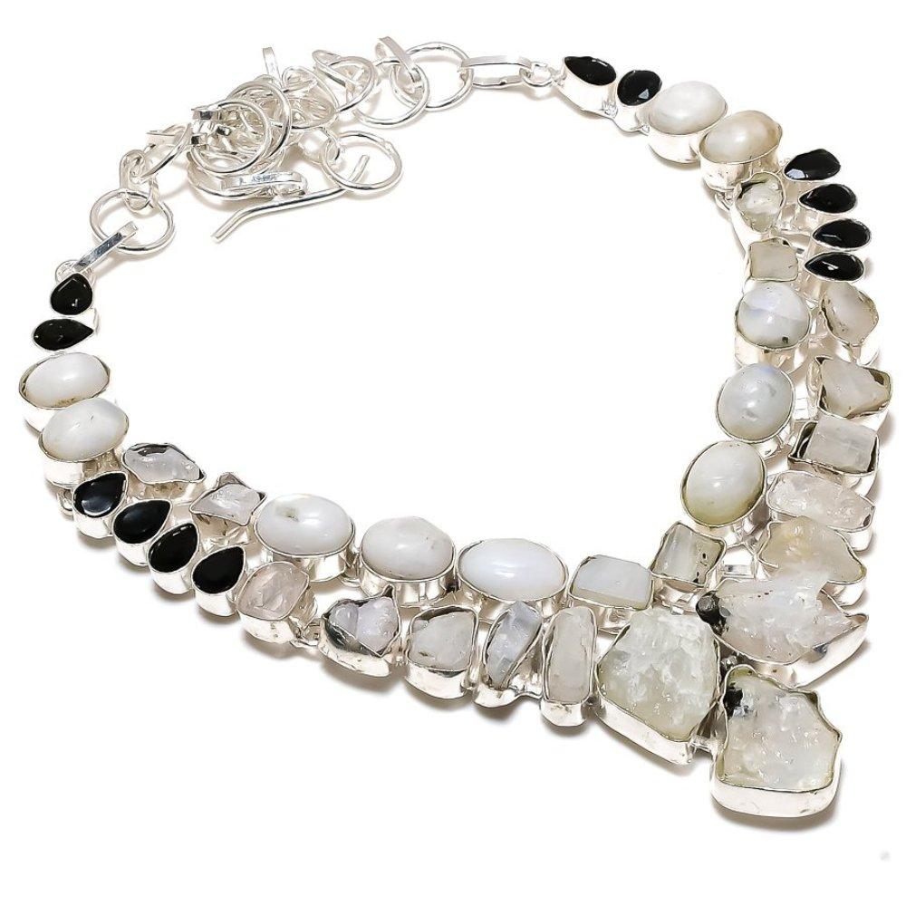 Ожерелье из стерлингового серебра 925 пробы с натуральным лунным камнем и шпинелью, 18 дюймов g6q71 
Ожерелье из стерлингового серебра 925 пробы с натуральным лунным камнем и шпинелью, 18 дюймов g6q71